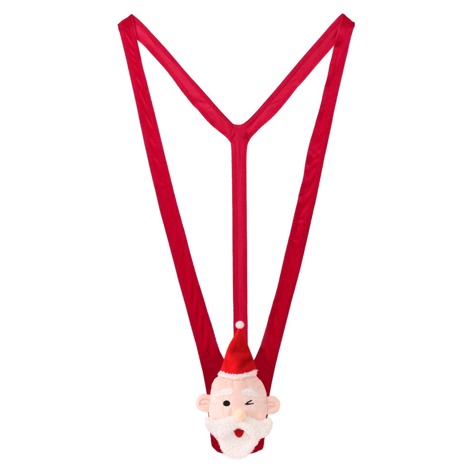 Image of Men’s Santa Claus underwear V-shaped one-piece thong European and American New Year’s party performance dress up erotic